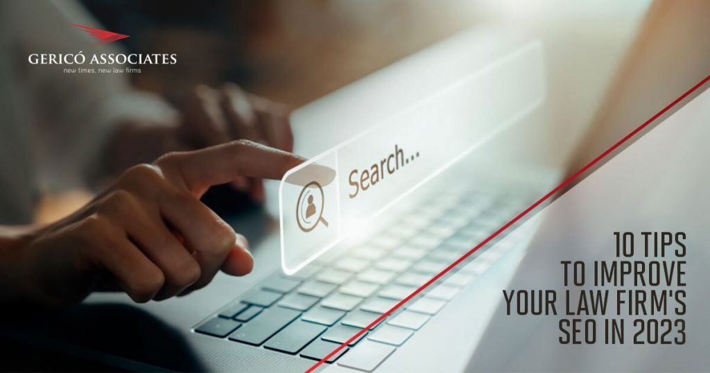 10 tips to improve your law firm's SEO in 2024 1 Dedo haciendo clic en "Search"